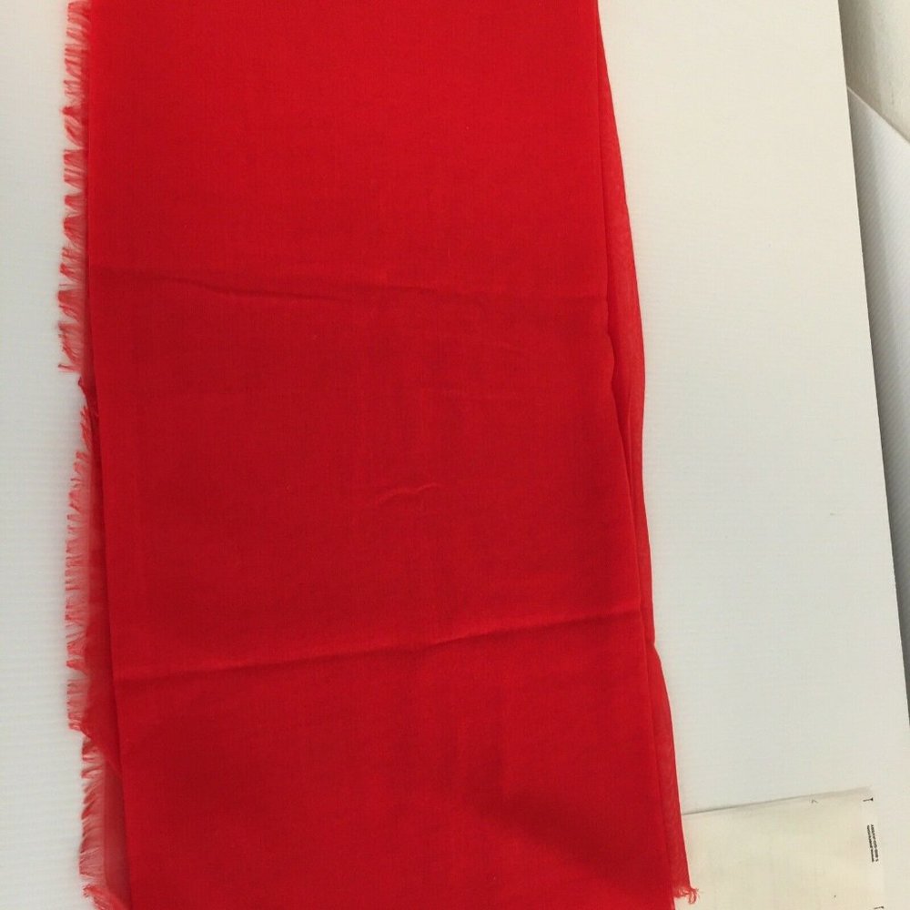 Womens Vintage Scarf Japan Red 51" x 48" Lightweight Acrylic - Picture 7 of 11